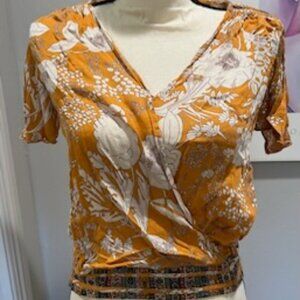 Anthropologie Tiny Faux Wrap Blouse